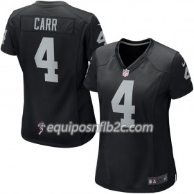 Camiseta Mujer NFL Oakland Raiders Derek Carr 4 Nike Negro 